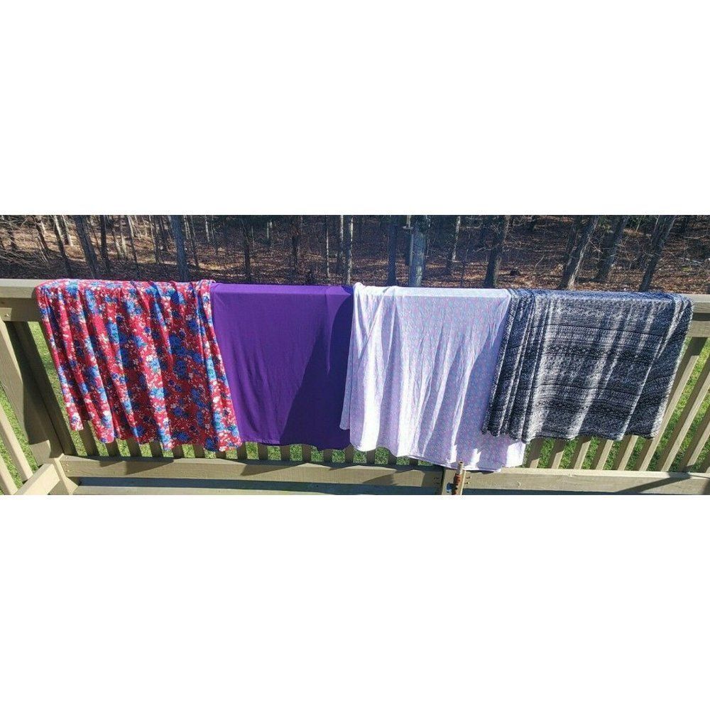 Lot 4 LuLaRoe Maxi Skirt 3XL NWT New with Tag Purple Pink Red Floral Black Dress - Picture 2 of 12